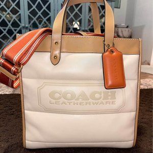 Field Tote With Colorblock Quilting And Coach Badge